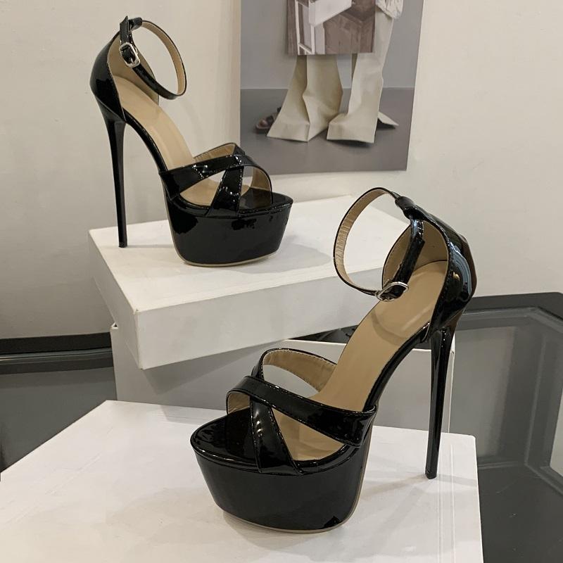 Eilyken Summer Street Style Sexy Open Toe Buckle Strap Sandals Women Stiletto Heels Nightclub Pole Dance Shoes