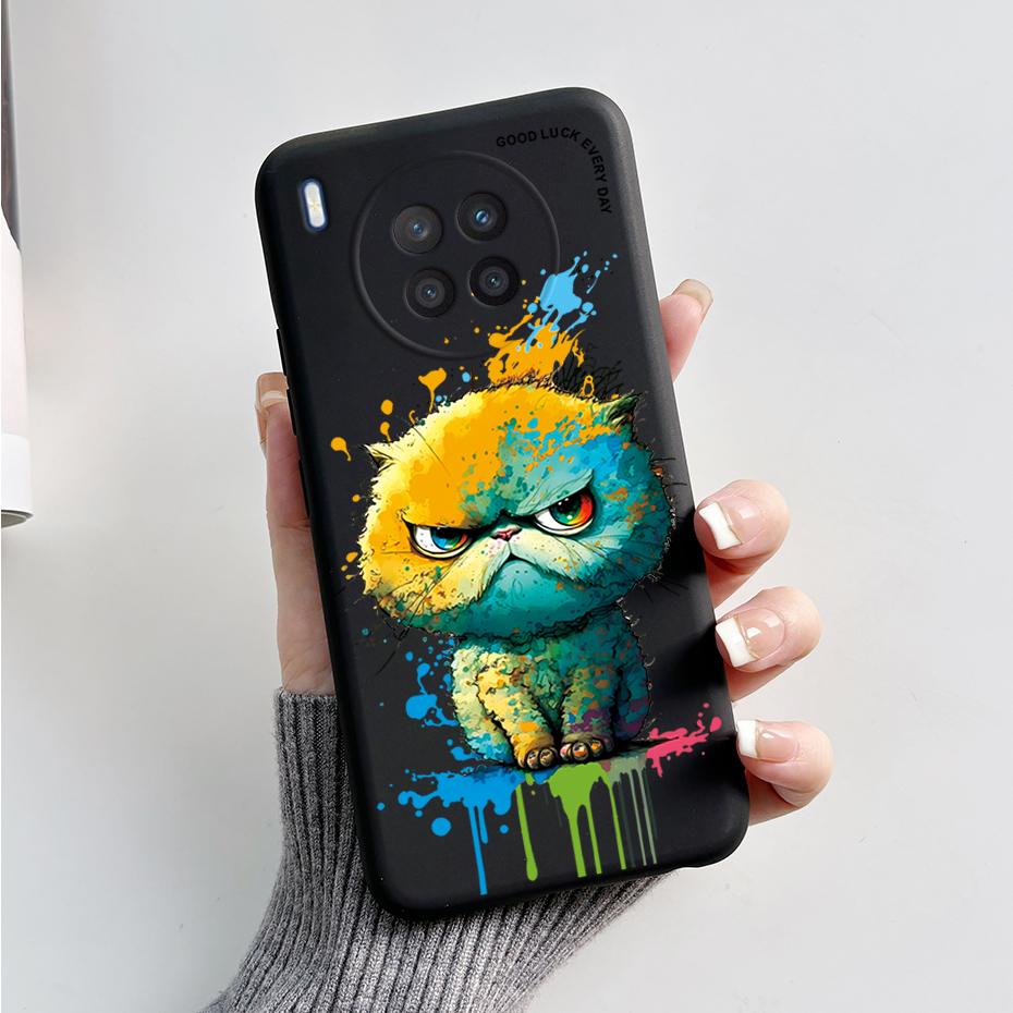 Case For Honor 50 Lite Cover on Huawei Nova 8i Phone Case Cute Rabbit Panda Painted Soft Back Cover For Honor50 Lite Nova8i Capa
