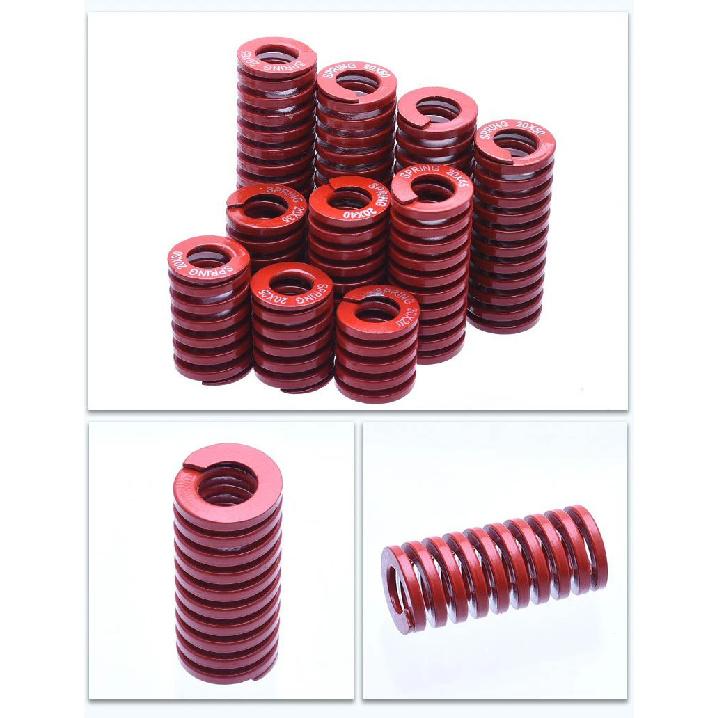 Creamily 1PCS Red Medium Load Die Mold Spring Press Spiral Stamping Compression Springs Outer Diam30mm Inner Dia15mm L25-50mm