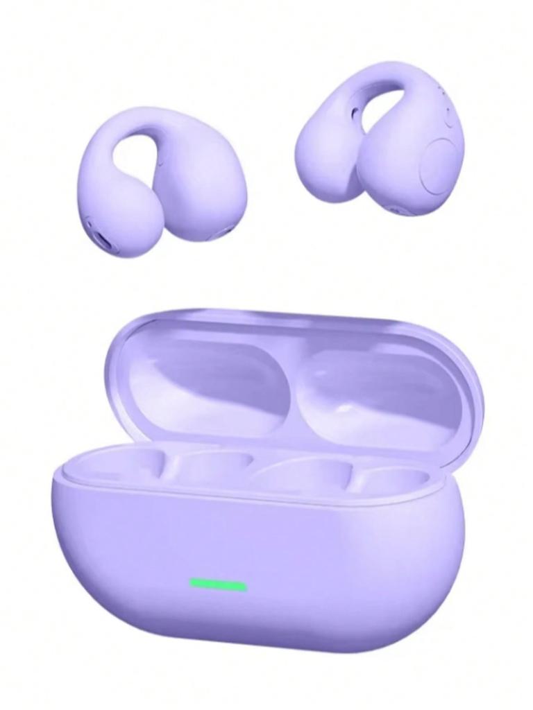 TWS Bluetooth Headset 5.3 Wireless Air Conduction Headphones Clip Ear Music Noise Canceling HD Call Sports Gaming Earphone