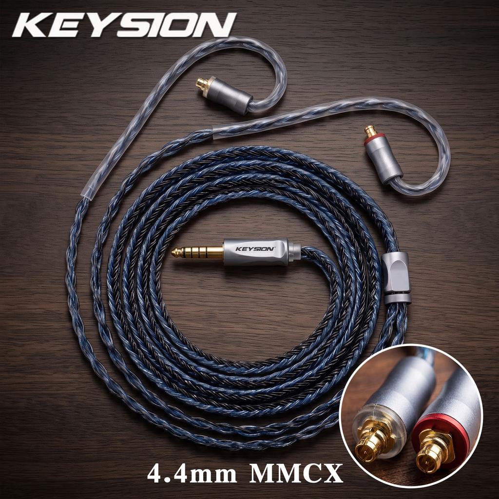 KEYSION 24 Core 5N OFC High Purity HIFI Earphone Upgrade Balance Cable 3.5/4.4mm Plug MMCX/0.78 2Pin/for TFZ IEM Headphone Cable