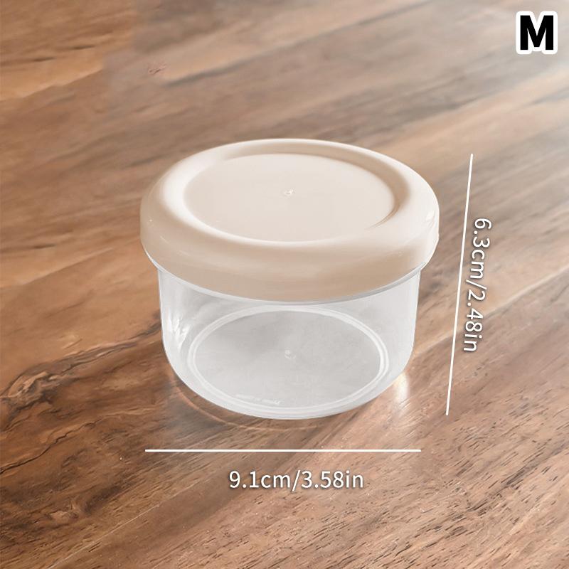 [J] Portable Round Refrigerator Storage Box Food Containers Plastic Fresh-Keeping Box With Lid Portable Storage Box Kitchen Case