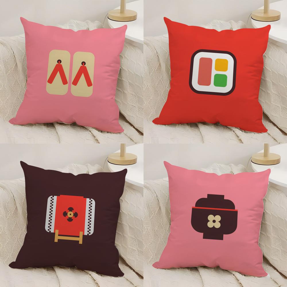 Anime Simple Japan Day Cushion Cover Silky Short Plush DoubleSided Printed Pillow Case for Sofa All Seasons Home Decor Gift