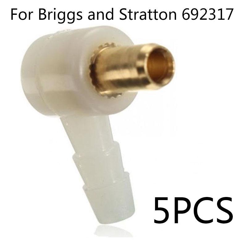 Carburetor Fuel Hose Connector 5 Pack for 692317 Compatible with Small Engine Carburetors Used in Tillers and Air Compressors