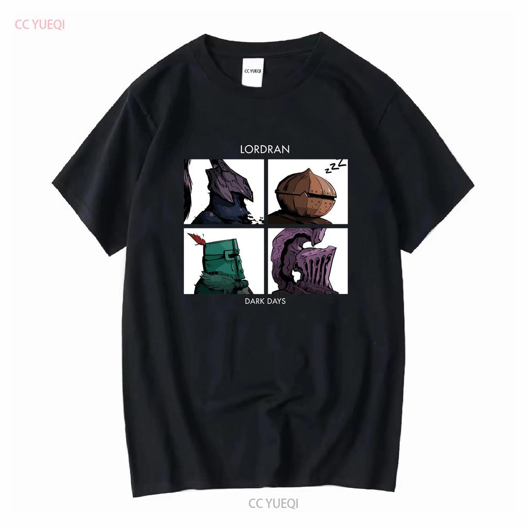 Lordran Dark Souls Days T Shirt Regular Fit Crew Neck Cotton S M 5XL Long or Short Sleeves Vintage Washed Homme
