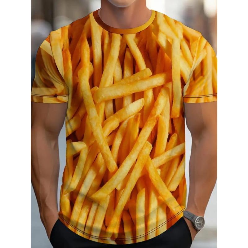 Fun Fruit Watermelon Pattern 3D Print Breatha Quick-Dry Men T-Shirt Outdoor Street Fashion Casual Leisure Parent-child Clothing