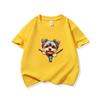Kids Cotton T Shirt Sweet Yorkshire Terrier Dog Zipper Print Crew Neck Short Sleeve Tee Casual Breathable Boys Girls Summer Tops