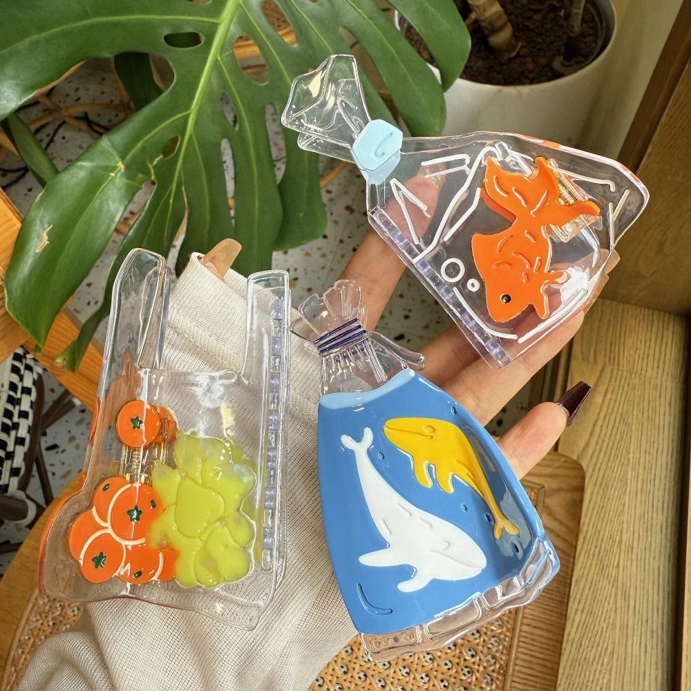 Transparente Goldfisch Haarspangen Wal Krallenklemmen Mode Acetat Haarklammer Für Frauen und Mädchen