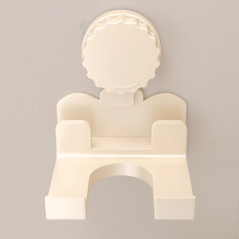 No-Punch Wall Mounted Powerful Suction Cup Hair Dryer Shelf