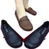 2025 popular real soft leather beef tendon soft sole low heel light and easy to wear mother shoes retro Doudou shoes comfortable flat women