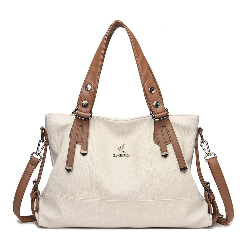Borsa a mano in pelle di mucca al 100%, borsa a tracolla in vera pelle da donna, borsa a tracolla in pelle di mucca naturale di alta qualità, grande capacità