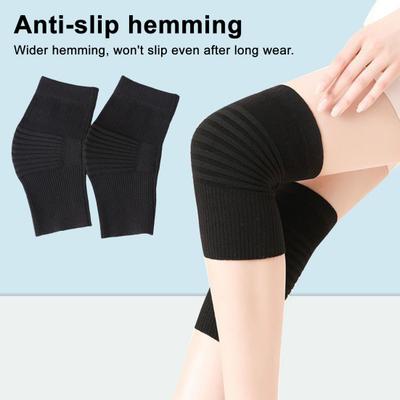 1 Pair Knee Compression Sleeve for Men Women Elastic Cotton Knee Brace for Knee Support Circulation Improvement Pain Relief