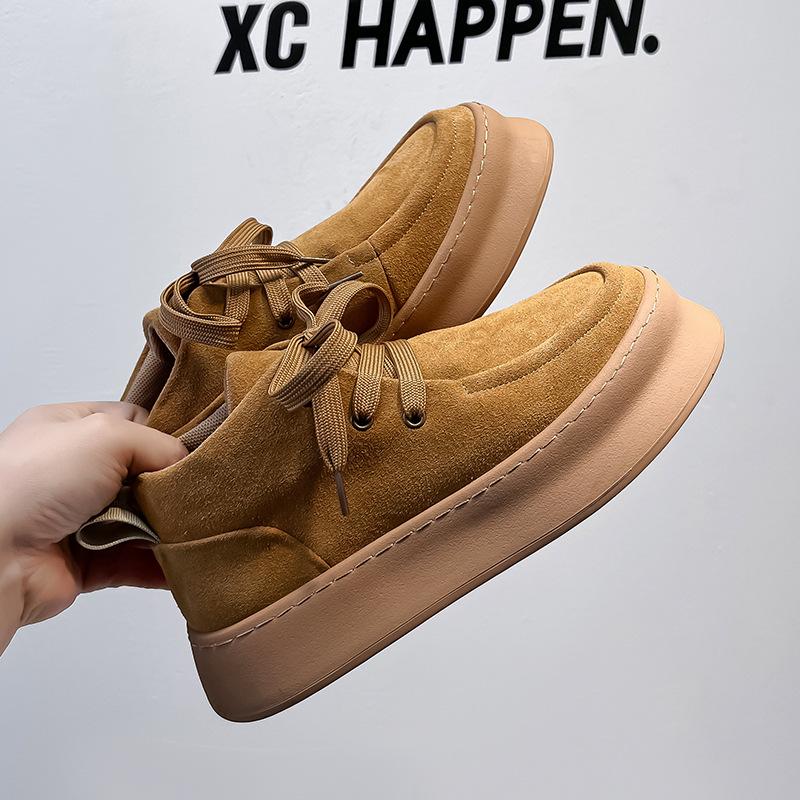 Autumn and winter new retro mid-top solid color casual tooling shoes trendy versatile British style fashion Martin boots 1207-A