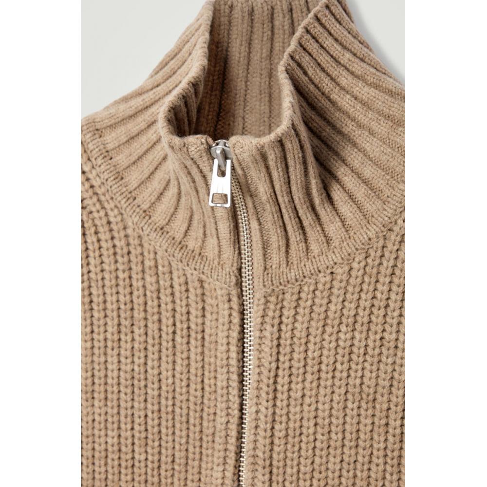 Cos Japan Open Side Zip Up Wool Vest