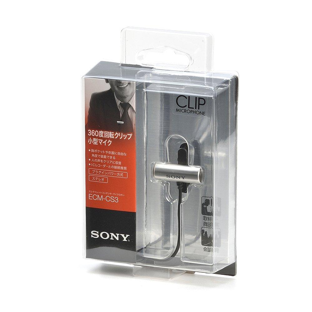 Sony Condenser Microphone AUX Use Stereo/IC Recorder/Business ECM-CS3
