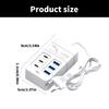 6-port Phone Charger Type C USB Desktop Wall Charging Adapter 35W Mobile Phone Power Outlet Extender Cable Dock