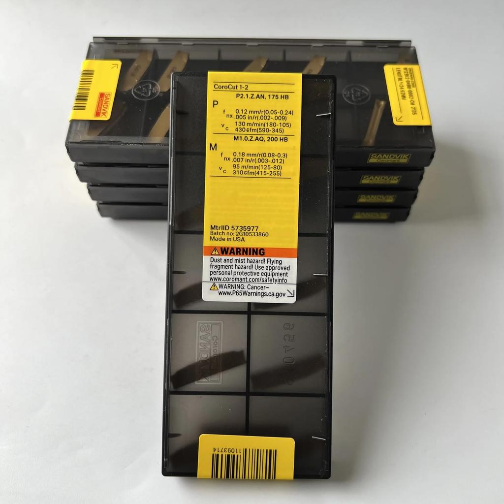 Original Sandvik / N123H2-0400-0002-CM 2135 /CNC Lathe Carbide Blade Tool 10 Pcs