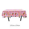 Happy Birthday Disposable Tablecloth Colored Balloon Rectangle Desk Cloth Wipe Table Cover for Birthday Party Baby Shower Decor