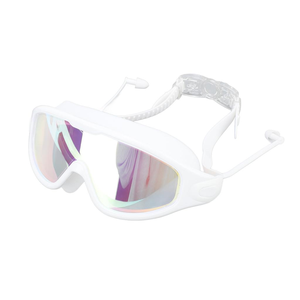 Swim Goggles Wide View Waterproof Anti Fog Swimming Goggles Dazzling Glasses Swim Glasses with Earplugs for Swimming Diving Water Sports