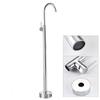 Tuqiu Brushed Gold Bathroom Bathtub Faucet + Handheld Shower Free Standing  Luxury Gray BathTub Mixer Taps Floor Mounted