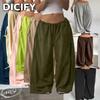 Calças e Capris Casuais Femininos DICFY com Estampa Lisa