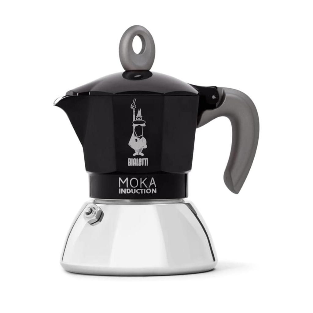 Bialetti Moka Induction 2 Cup IH Compatible Direct Fire Espresso & (Coffee Maker, Maker, Makinetta)
