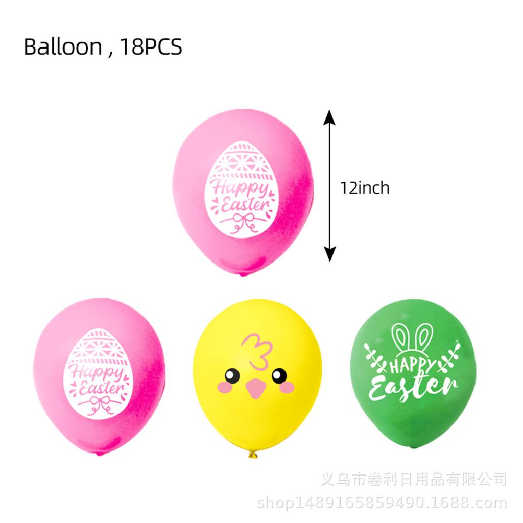 Easter Bunny Theme Party Supplies Easter Decoration Easter Party Banners Disposable Cutlery Arrangement