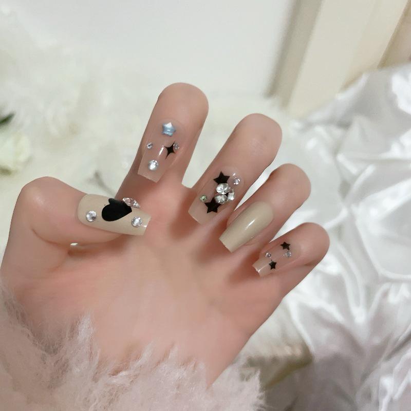 Luxurious Handmade Translucent Nail Tips for Autumn/Winter – Soft Texture, High-Class Feel