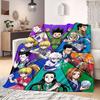 Hunter×Hunter Beautiful Cartoon Flannel Blanket, Printed Decorative Throw, Warm and Soft for Bedroom, Sofa and Outdoors_LIAN