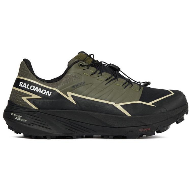 SALOMON Thundercross GORE-TEX Olive Night Black Unisex Sneakers Green Alfalfa L47383400