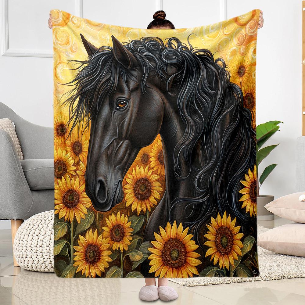 Horse Blanket Ultra-Soft Perfect for Seaside Bedding Chair for All Occasions Stylish Decor Gifts For Family Or Friends