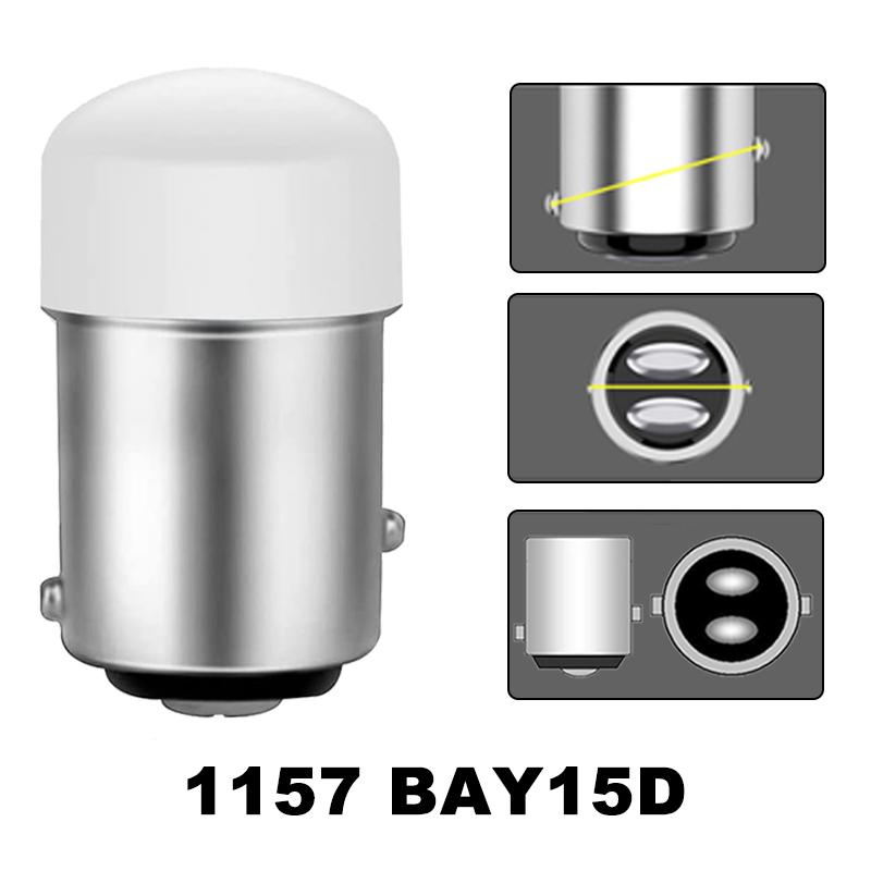 2/4/6/8/10 PCS P21W BA15S 1156 P21W BAY15D 1157 LED Bulb 12V 600LM 6500K White Super Bright Car Turn Signal Brake Parking Lights Back Up Lights 1