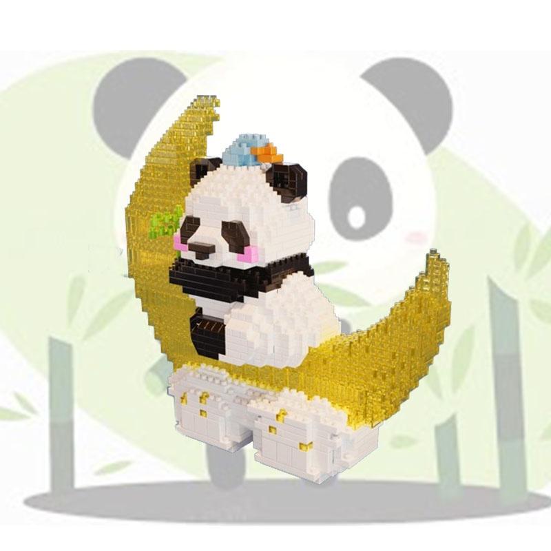 Panda Building Blocks Toy Creative Birthday Gift For Boyfriend/girlfriend Made Of Plastic/abs Material Includes 800+ Diamond-like Pieces