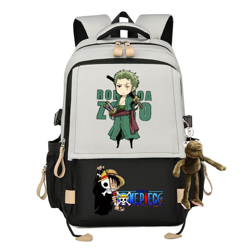 Zaino elegante di grande capacità a tema One Piece per studenti. 7529