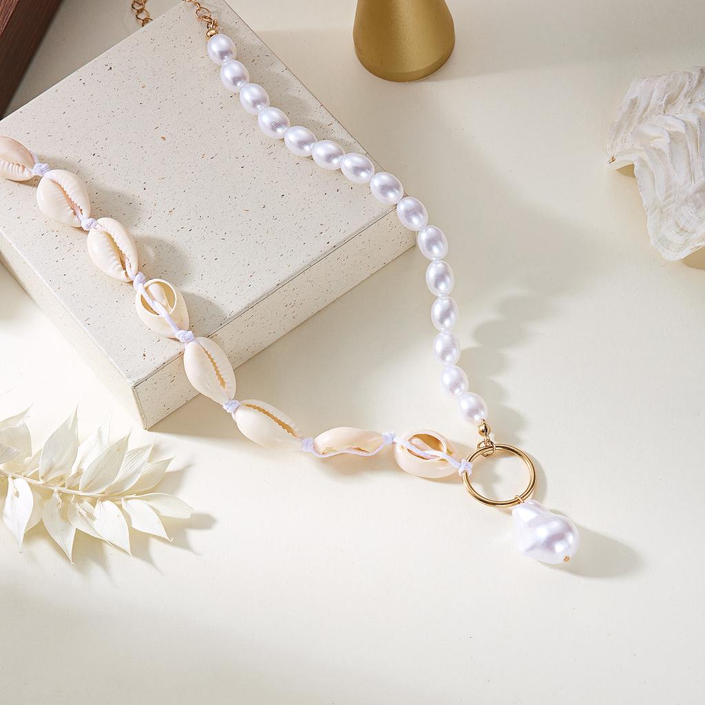 Y2K Unique Ocean Theme Necklace for Women Gold Color Chain Seahorse Starfish Pendant Maximalist Jewelry Dopamine Gift Party