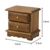 Dollhouse Accessories Crafts 1:12 Double Layer Edge Cabinet Model Miniature Creative Furniture Decoration Wooden Bedside Table