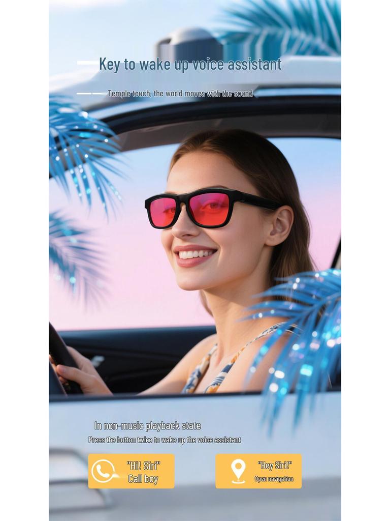 AI Smart Glasses: Translation, Meeting Recording, Photo Capture, Voice Assistant, Bluetooth Calls, Cycling Functionality