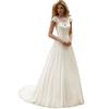 Wedding dress new bridal slim and thin simple fashion trend lace long elegant light wedding dress small trailing dress