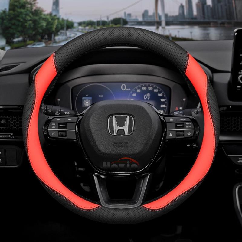 Leather Car Steering Wheel Cover for Honda HRV CRV Civic Pilot City ZRV Freed Passport Interior Accessories 2025 2026