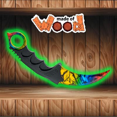 CS:GO Деревянный нож Karambit Marble Fade, Maskbro