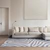 Nordic Fluffy Plush Carpets for Living Room Light Luxury Zebra Pattern Bedroom Decor Carpet Home Large Area Anti-Slip Lounge Rug