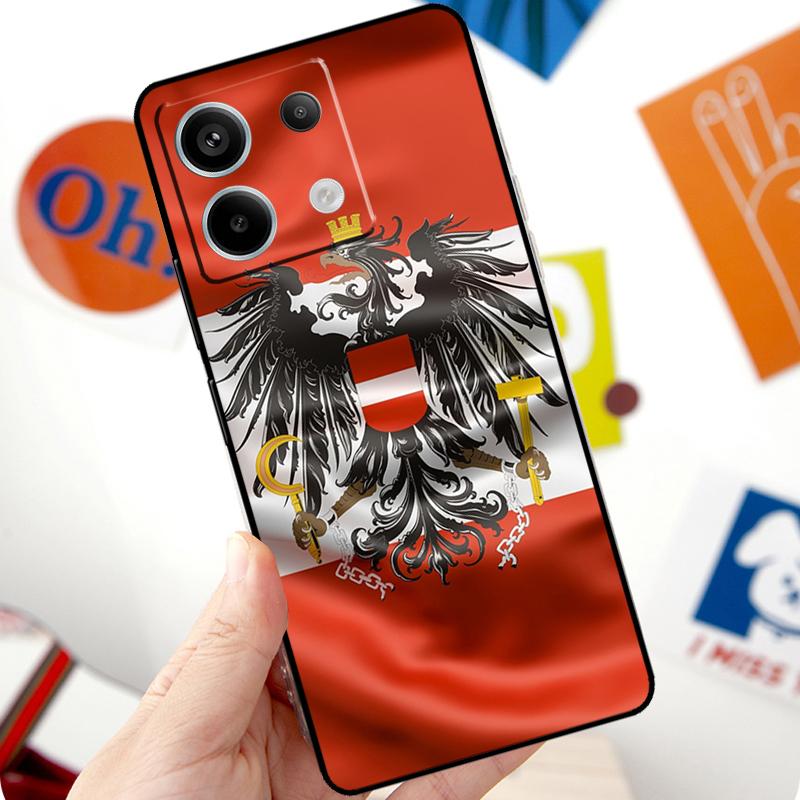 Etui z flagą Austrii Dla Xiaomi Redmi Note 14 10 11 12 13 Pro 11S 12S Etui Dla Redmi 15 15C 13C 12C 10C 14C