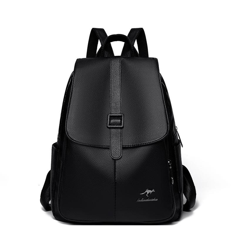 Schoolbag New Korean Version Fashion Women's Bag Large Capacity Soft Texture Women's Backpack Multi-purpose Middle-aged Simple Mother Bag
