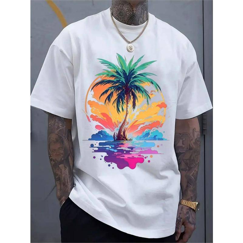 

European sizes Men s Casual Sportswear Short-sleeved Shirt, Trendy 2D Printed Pattern, Stretchy and Comfortable 4XL білий