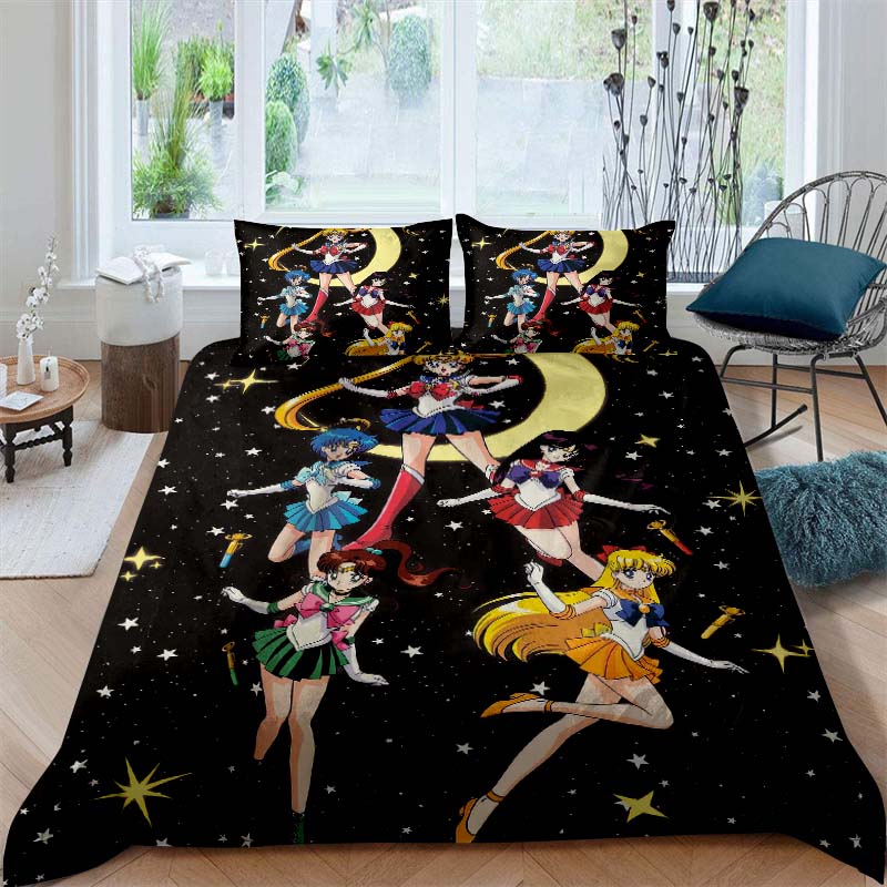Nuovo Set Biancheria da Letto Deluxe a Tre Pezzi del Cartone Animato Sailor Moon 2026, Include Biancheria da Letto Matrimoniale e King Size, Regalo Perfetto per le Feste