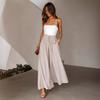 2025 Spring Summer New Women's Wide Leg Pants Elastic Belt Wide Leg High Waist Long Skirt