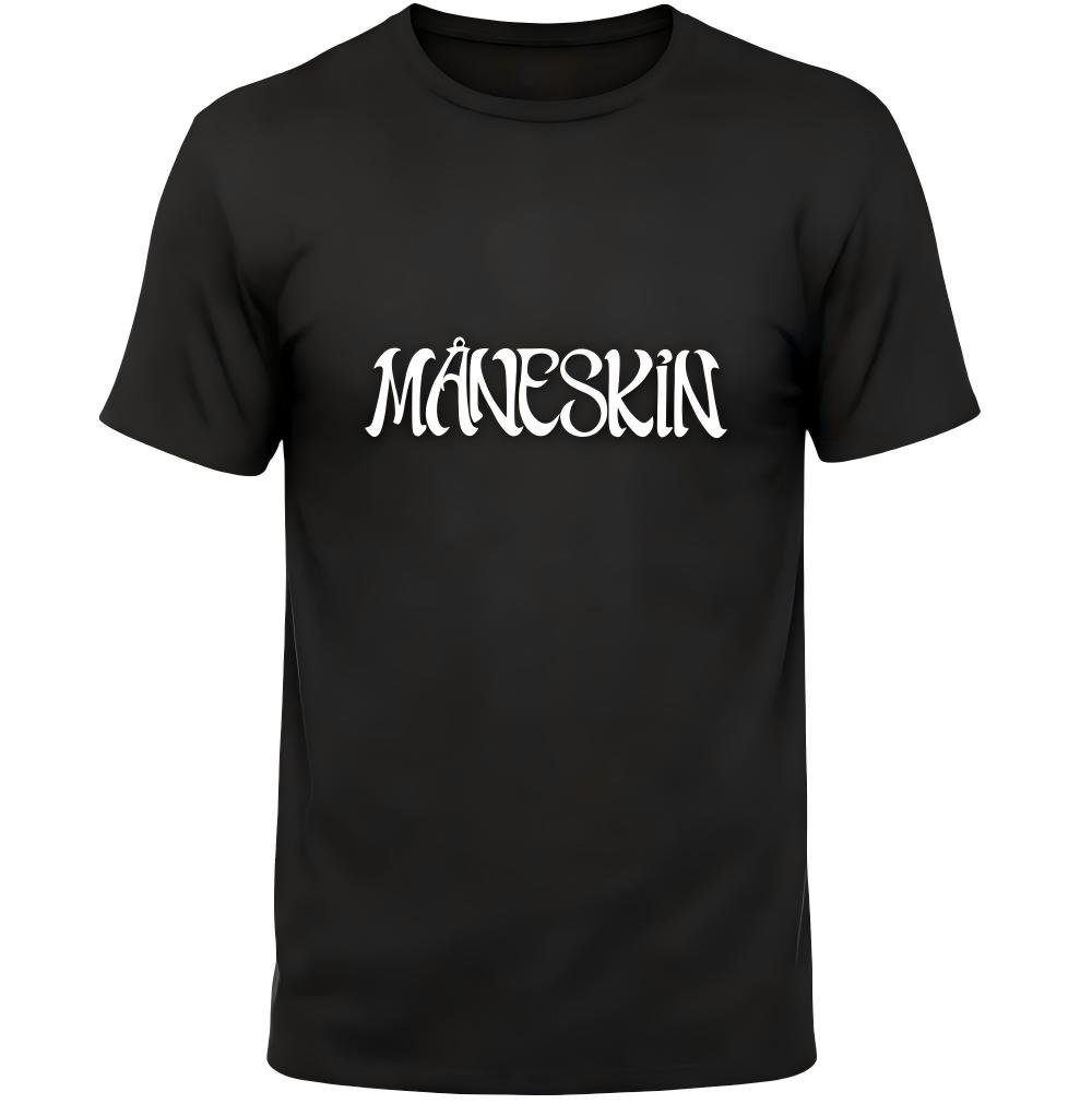 Maneskin Rock Band Logo Black T-Shirt