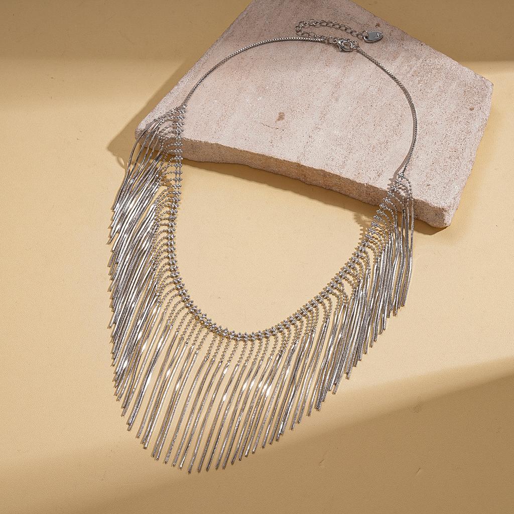 Heavy Industry Metal Wind Fringe Necklace Exaggerated Clavicle Chain Niche Necklace