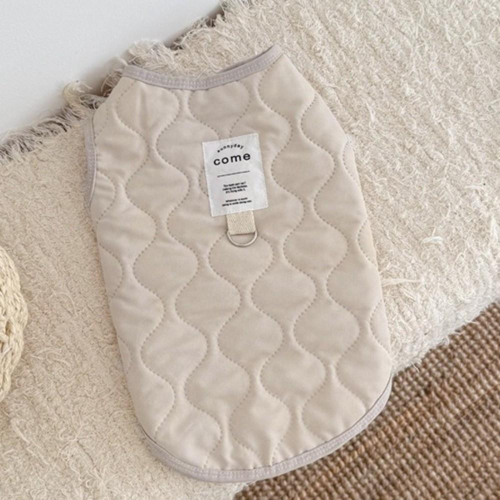 New Thick Warm Winter Pet Dog Vest Cotton Solid Color Pet Jacket Pet Costume with D-ring Puppy Coat for Small Medium Pet