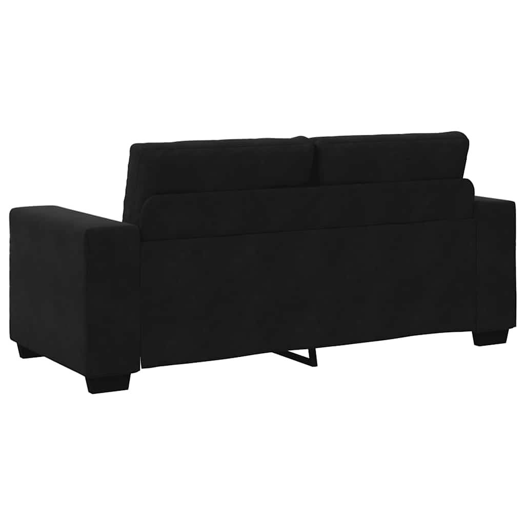 Two Seater Sofa Black 180x77x82 cm Velvet